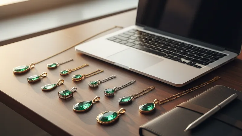 Dresser des pendentifs en émeraude pour le bureau