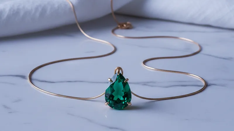 Pendentif en émeraude : élégance décontractée