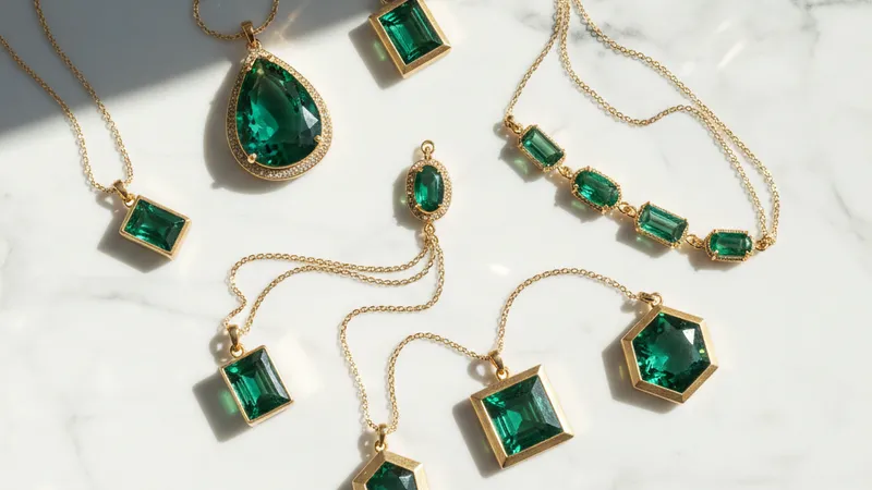 Types de pendentifs en émeraude